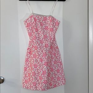 Lily Pulitzer Pink and White Floral Dress
